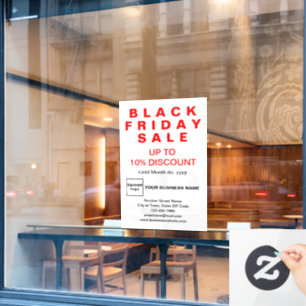 Black Friday Sale White Window Klammern Fensteraufkleber