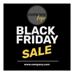 BLACK FRIDAY SALE YELLOW COMPANY EIGENE LOGO WEBSI POSTER