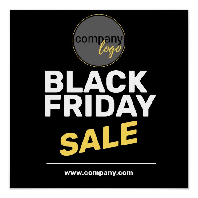 BLACK FRIDAY SALE YELLOW COMPANY EIGENE LOGO WEBSI POSTER (Vorderseite)