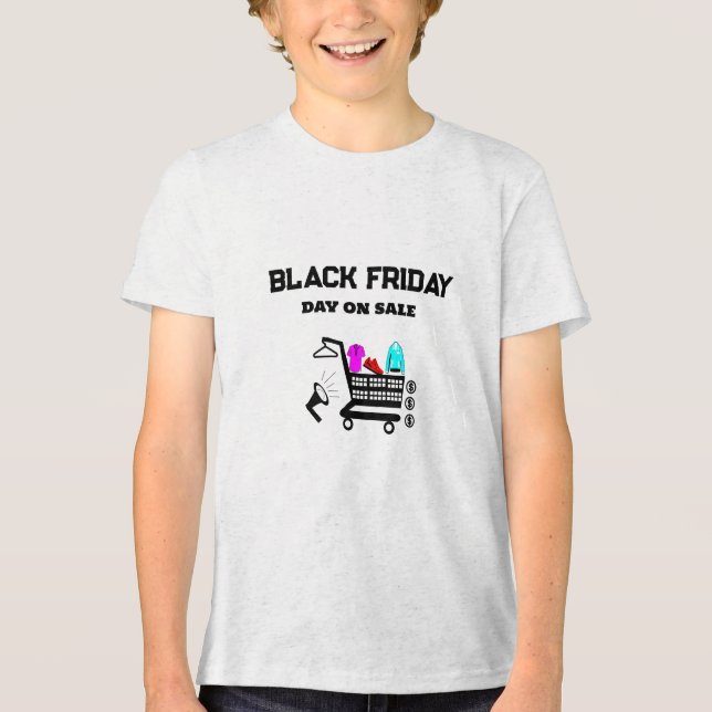 Black Friday Shopping Rush Tri-Blend Shirt (Vorderseite)