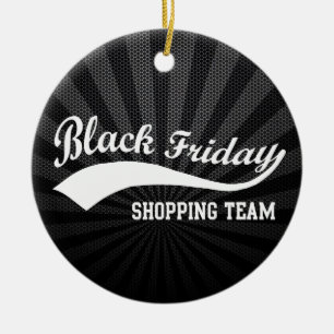 Black Friday Shopping Team Keramik Ornament