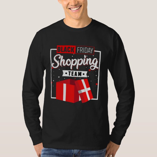 Black Friday Shopping Team  Matching Couples T-Shirt (Vorderseite)