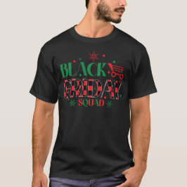 Black Friday Squad Christmas Buffalo Plaid T-Shirt
