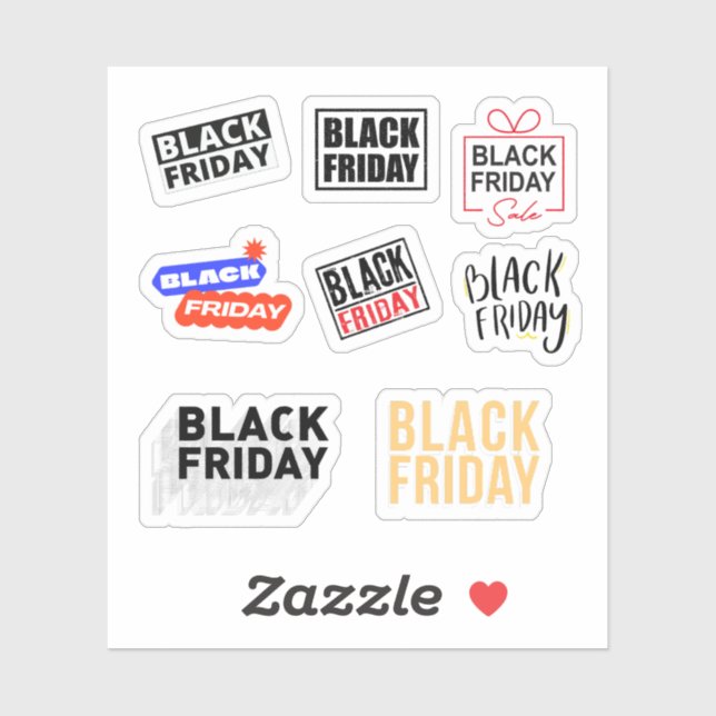 Black Friday Stickers Aufkleber (Blatt)