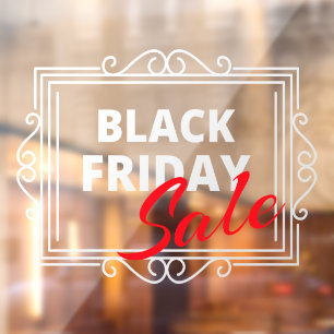 Black Friday Store Sale Rot und Weiß Fensteraufkleber
