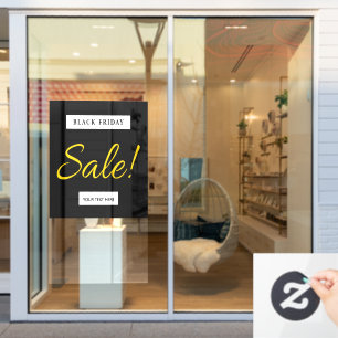 Black Friday Store Verkauf Zeichen hinzufügen Sie  Fensteraufkleber