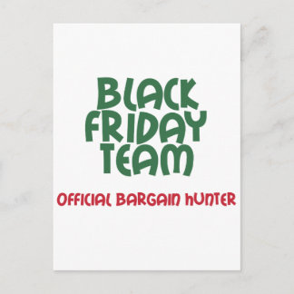 Black Friday Team: Offizieller Schnäppchenjäger Postkarte