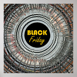 Black Friday-Werbung mit origineller Spin-Art Poster