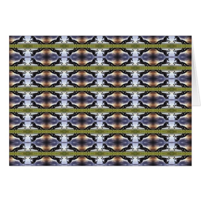 Black Friesian Horse (Vorderseite (Horizontal))