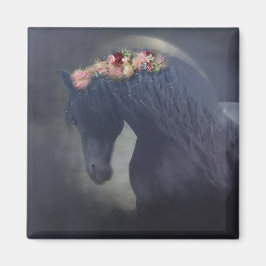 Black Friesian Horse - Magnet