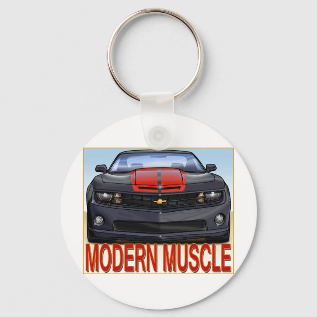 BLACK_FRONT_CAMARO.png Schlüsselanhänger (Vorderseite)