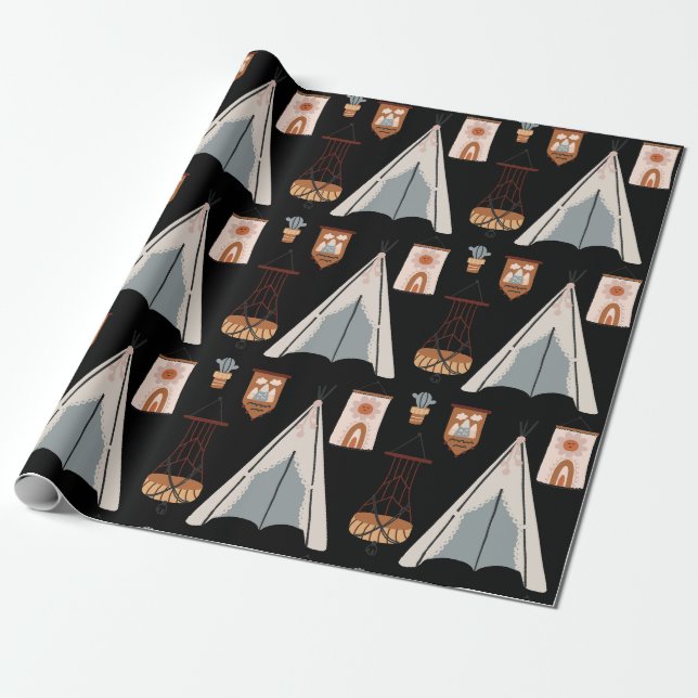 Black Fun Light House Wrapping Paper von Kindern Geschenkpapier (Ungerollt)