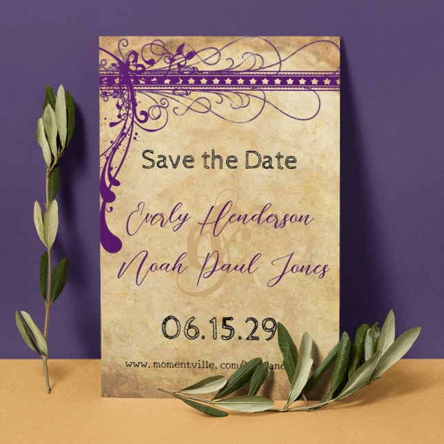 Black Funky Elegant Wirbel Hochzeitssache speicher Save The Date (Von Creator hochgeladen)