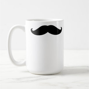 Black Funny Hipster Mustache Tasse