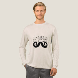 Black Funny Humor I Mustache Tri-Blend Shirt