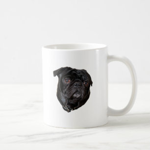 Black Funny Mops Tasse