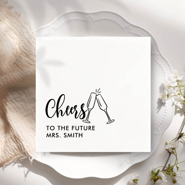 Black Future Mrs. Modern Brautparty Serviette (Von Creator hochgeladen)