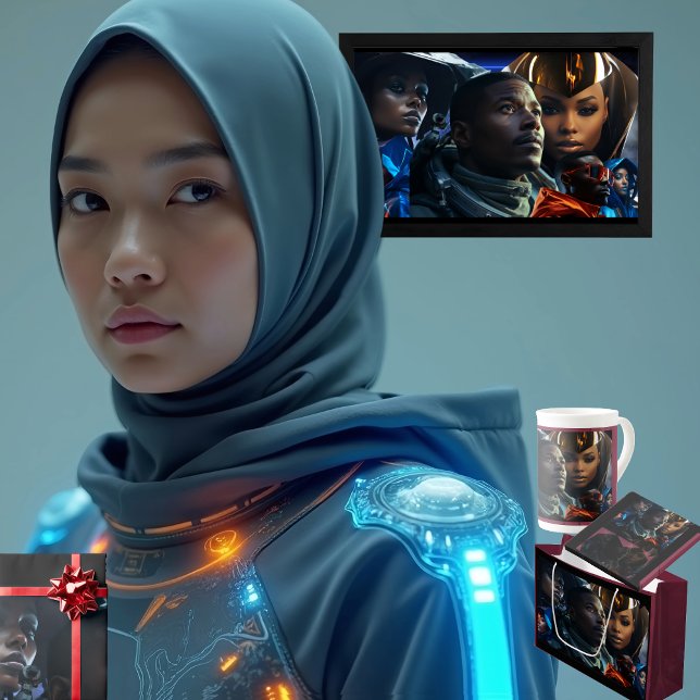 Black Future Poster Sherpadecke (Get the full "Black Future" collection at  https://bit.ly/BlackFutureZazzle)