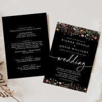 Black Galant Wildblume Front & Back Wedding