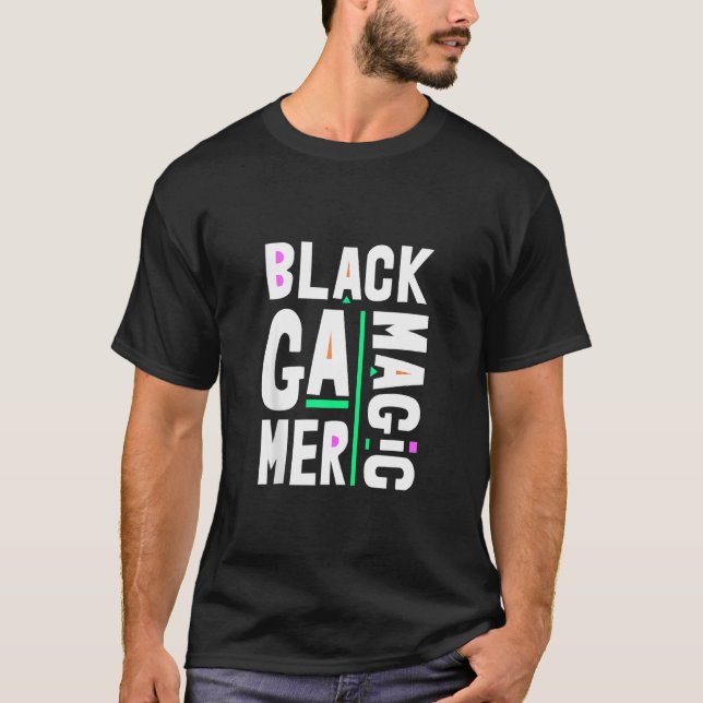 Black Gamer Black History Mont Cool Blm Melanin G T-Shirt (Vorderseite)