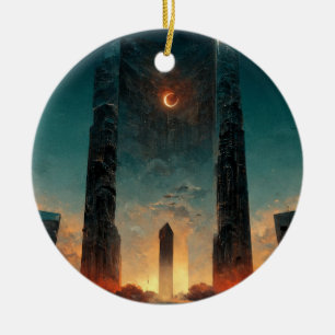 Black Gate Fantasy Sci-Fi Art Keramik Ornament