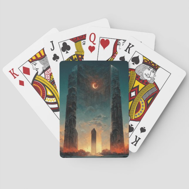 Black Gate Fantasy Sci-Fi Kunst Spielkarten (Rückseite)