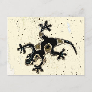 Black Gecko Postkarte