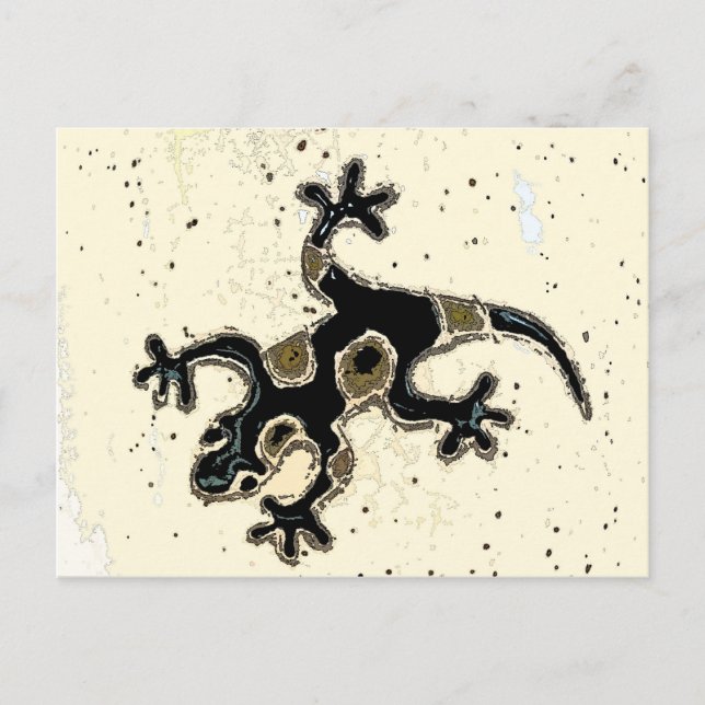 Black Gecko Postkarte (Vorderseite)