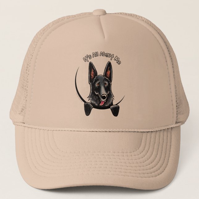 Black German Shepherd IAAM Truckerkappe (Vorderseite)
