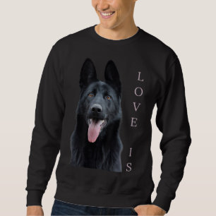 Black German Shepherd Schäfer Dog Mama Vater Liebe Sweatshirt
