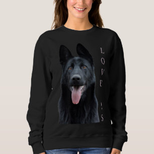 Black German Shepherd Schäfer Dog Mama Vater Liebe Sweatshirt