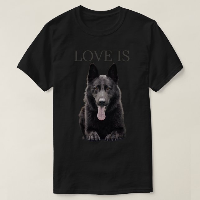 Black German Shepherd Shirt Schäfer TShirt Dog Mam (Design vorne)