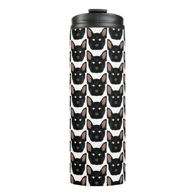 Black German Shepherds on Tumbler Thermosbecher (Vorderseite)