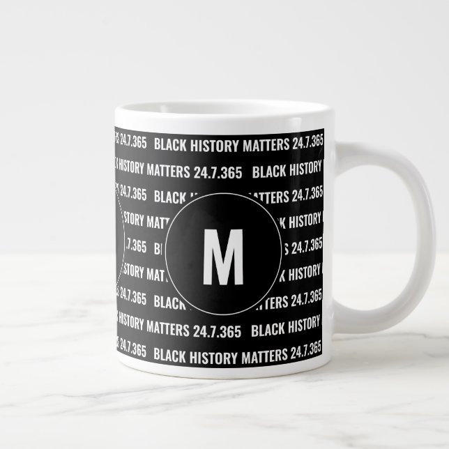 BLACK-GESCHICHTE-MATERIALIEN Jumbo-Tasse (Rechts)