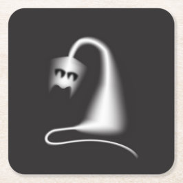 Black ghost cat rechteckiger pappuntersetzer