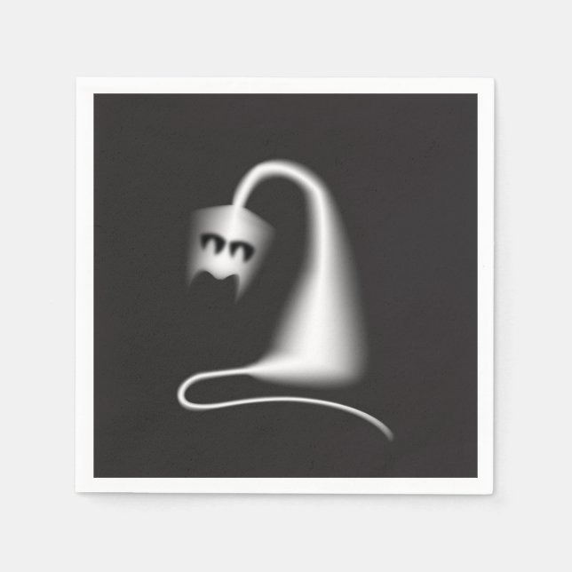 Black ghost cat serviette (Vorderseite)