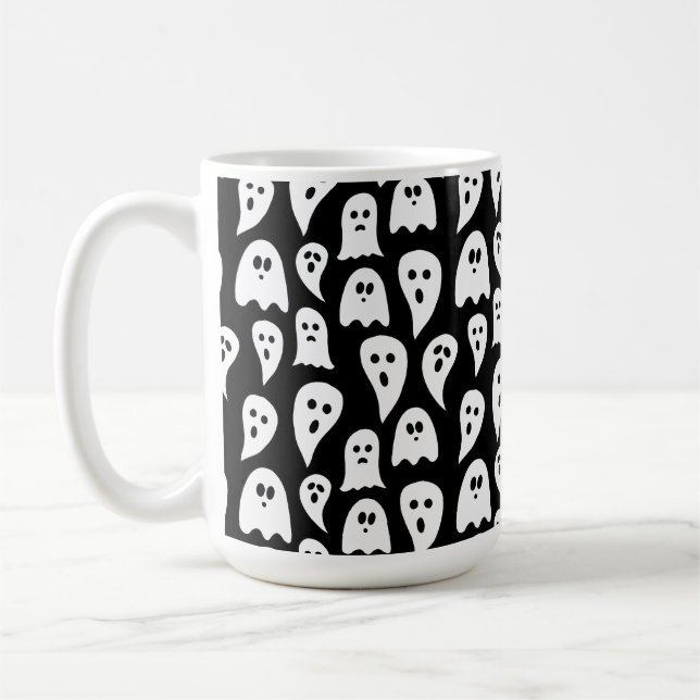 Black Ghost Halloween Kaffeetasse (Links)