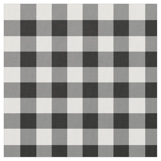 Black Gingham Stoff (Nahaufnahme)