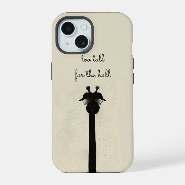 Black Giraffe iPhone 15 Hülle (Rückseite)