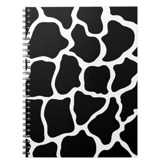 Black Giraffe Print Notebook Notizblock (Vorderseite)