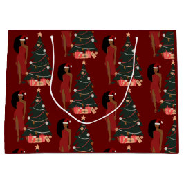 Black Girl Afro Weihnachtsgeschenktasche Große Geschenktüte