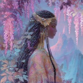 Black Girl Black Queen Fantasy Art Goddess Poster