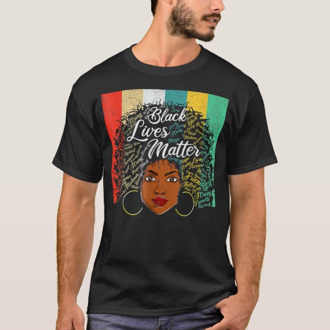 Black Girl God sagt, ich bin schwarze Melanin Gesc T-Shirt (Vorderseite)