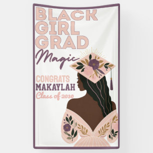 Black Girl Grad Magic Abschluss Banner
