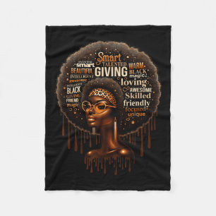 Black Girl I Bin Black History Month Pride Melanin Fleecedecke