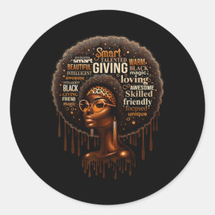 Black Girl I Bin Black History Month Pride Melanin Runder Aufkleber