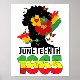 Black Girl Juneteenth 1865 Kinder Kleinkinder Cele Poster