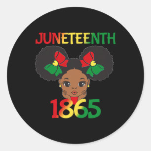 Black Girl Juneteenth 1865 Kinder Kleinkinder Cele Runder Aufkleber