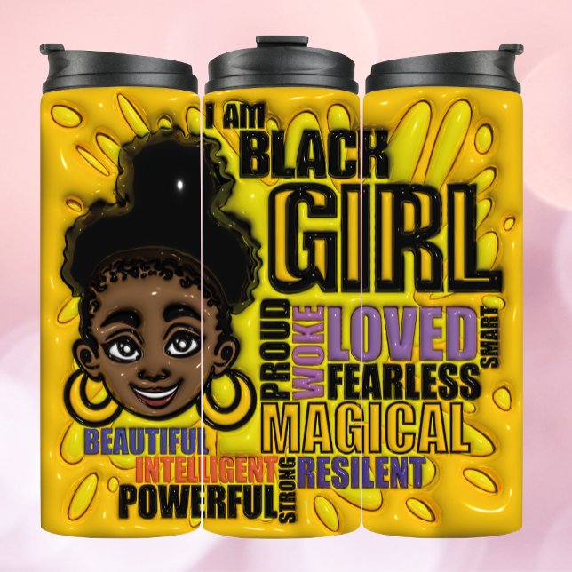Black Girl Magic - 3D Inflated Effect Tumbler Thermosbecher (Von Creator hochgeladen)