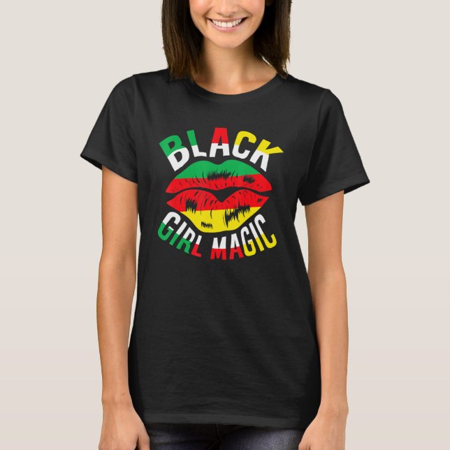 Black Girl Magic African American Black History Mo T-Shirt (Vorderseite)